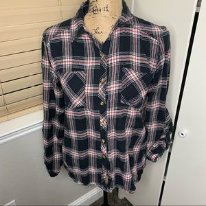 Passport Thin Flannel Button Down Shirt